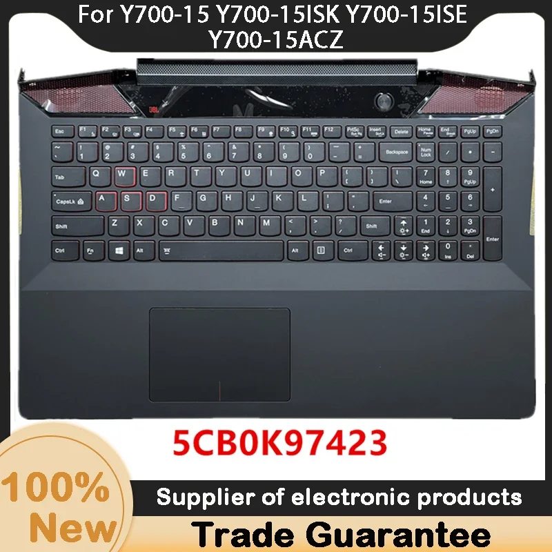 

New For Lenovo Y700-15 Y700-15ISK Y700-15ISE Y700-15ACZ Upper Case Palmrest Cover Keyboard Backlight & Touchpad 5CB0K25511