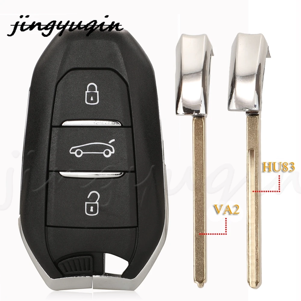 

jingyuqin 3 Buttons Replacement Car Remote Key Shell For Peugeot 308 308S 408 3008 4008 5008 508 Fit Citroen C3 C4 For DS