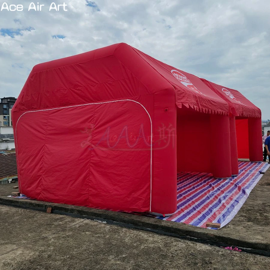 Portable Custom Zipper Connection Use Alone and Splice Inflatable Arch Tent for Outdoor Sporting Events Shade and Rest