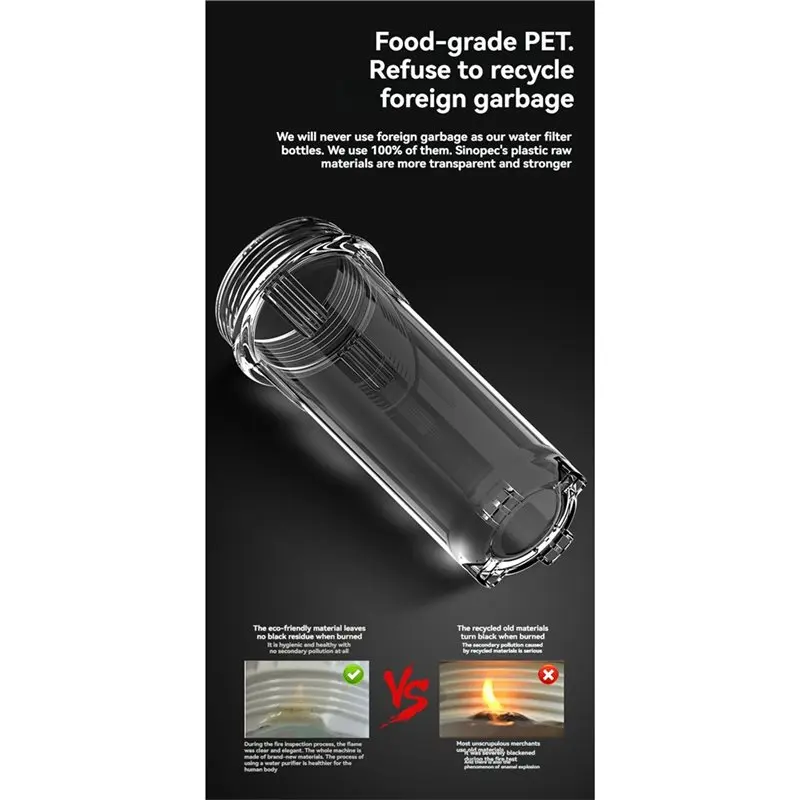 A35T 3-Stage Whole House Water Filter Housing, 10 Inch Transparent Clear Canister, 1/2 Inlet Outlet, Universal Pre-Filtration