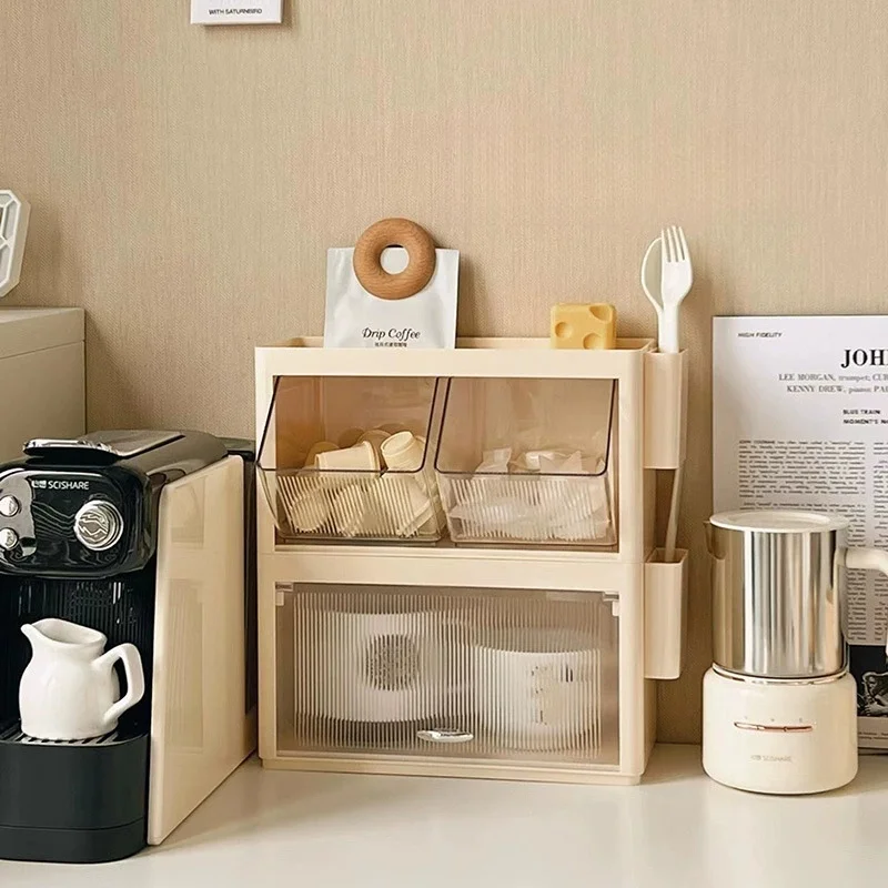 

Wall Hanging Tea Bag Storage Box Capsule Coffee Bag Storage Rack Office Tea Snacks Desktop Storage Shelf New Arrival