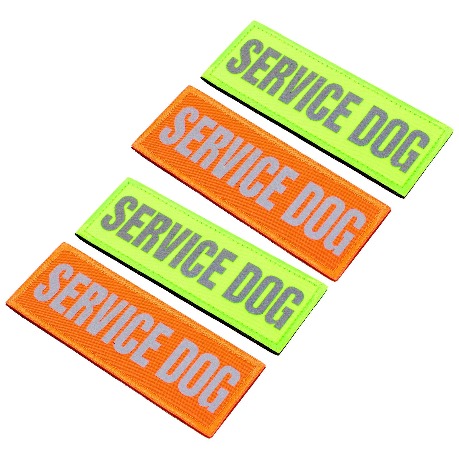 

4 Pcs Pet Service Dog Sticker Adhesive Tags Reflective Patch Harness Supplies Sticky Design