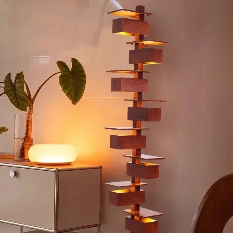 

Taliesin Designer Floor Lamp LED Nordic Wood Living Rooms Bedrooms Hotels Villas Decor Artistic Standard Indoor Lighting Fixture