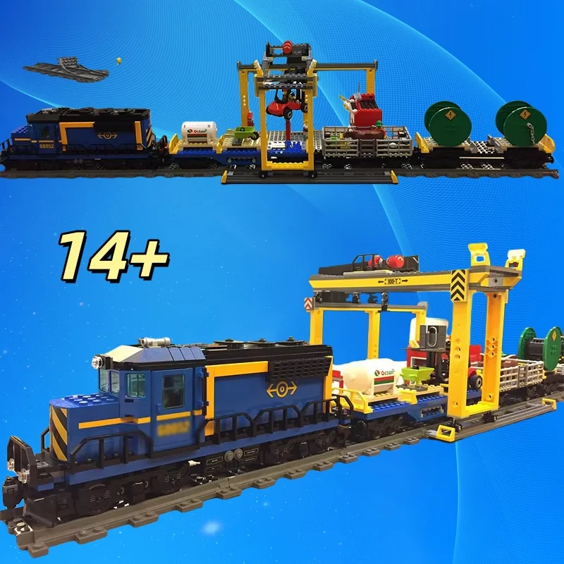 

Набор строительных блоков «Городской грузовой поезд» из 888 деталей, модель инженерной машины на радиоуправлении, развивающие игрушки для детей, подарок на Рождество