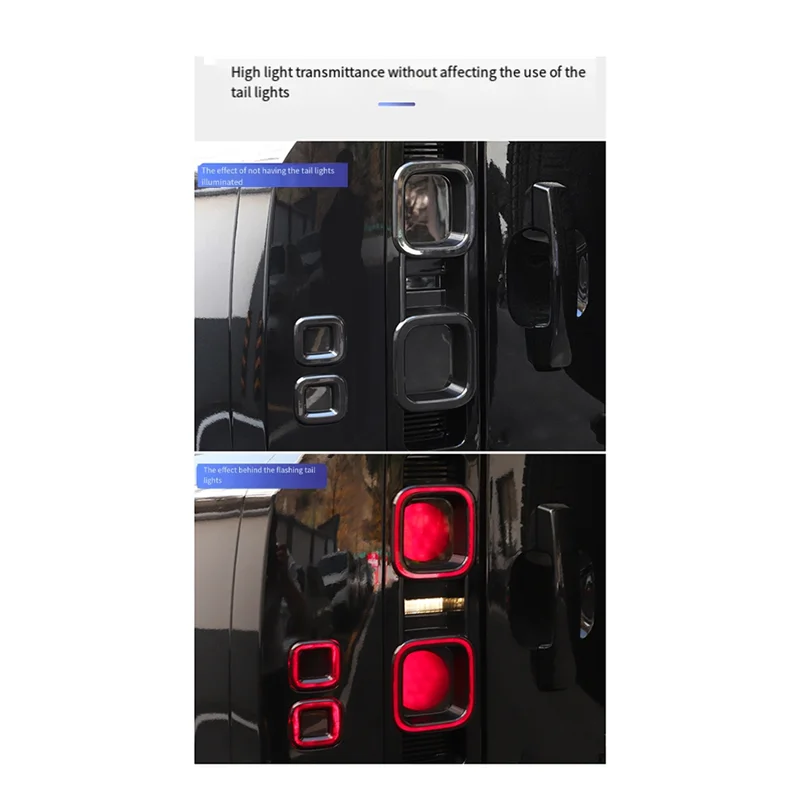 ل 20-25 لاند روفر ديفندر 90 110 130 الضوء الخلفي غطاء للحماية المدخن الأسود سيارة غطاء خفيف-ABQF