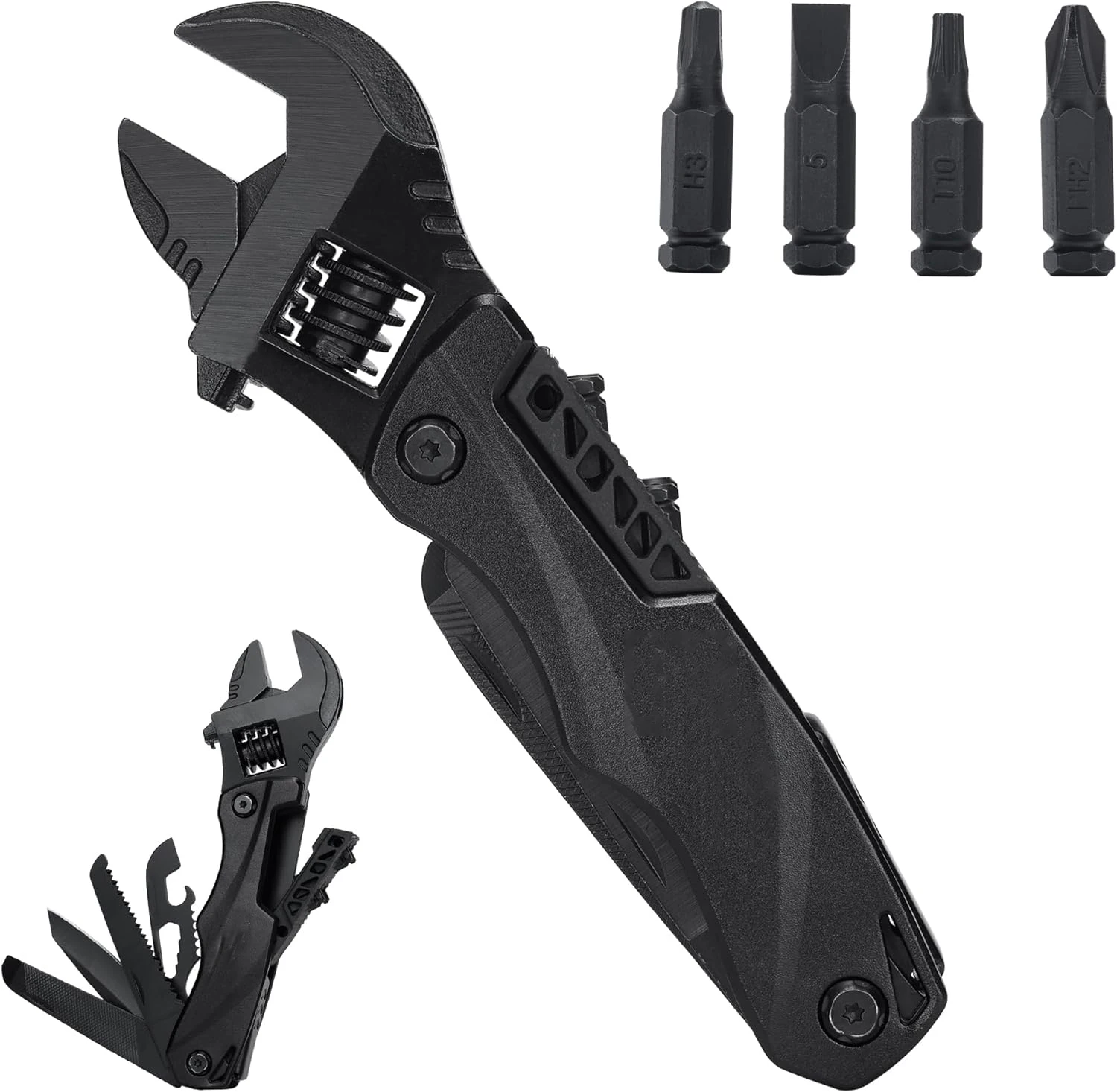 Multi Tool Wrench Small Adjustable Wrench Craftsman Compact Pocket Size Gadget With Flathead Phillips  Can Opener Bike Camping