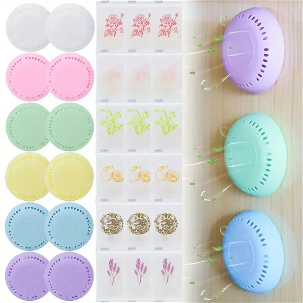 6pcs Long-Lasting Aromatherapy Air Fresheners Tablets with Bonus Scented Shell Aromatic Solid Deodorizing for Homes Car Bathroom