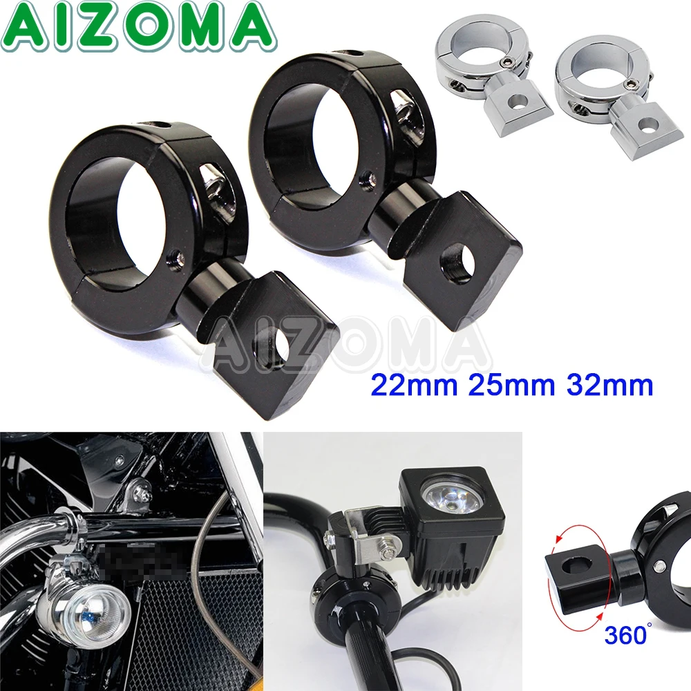 

Motorcycle 1-1/4" or 1" or 7/8" Foglight Light Crash Guard Bar Tube Mount Clamp Bracket For Offroad Racing Handlebar Lamp Holder