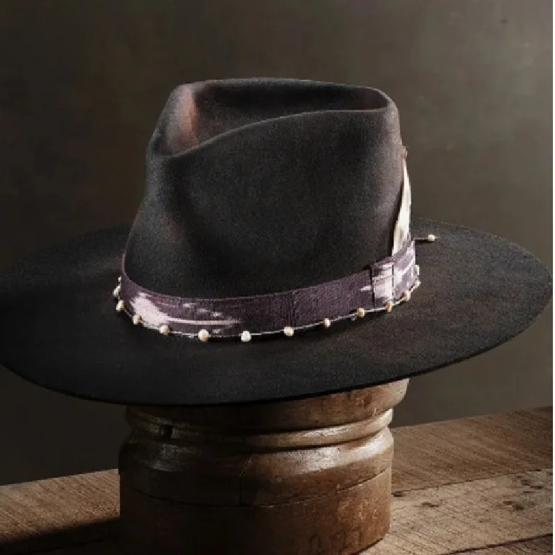 

Wool Wide Brim Jazz Style Retro Men's Cowboy Hat European And American British Wool Hat