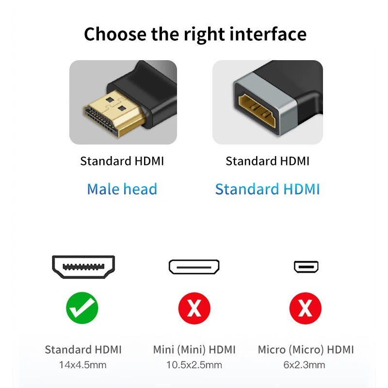 Hdmi-ケーブルコンバーター2.1女性用-女性用アダプター,4k 8k 60hz,ps4 pc tvプロジェクターケーブルhdエクステンダー