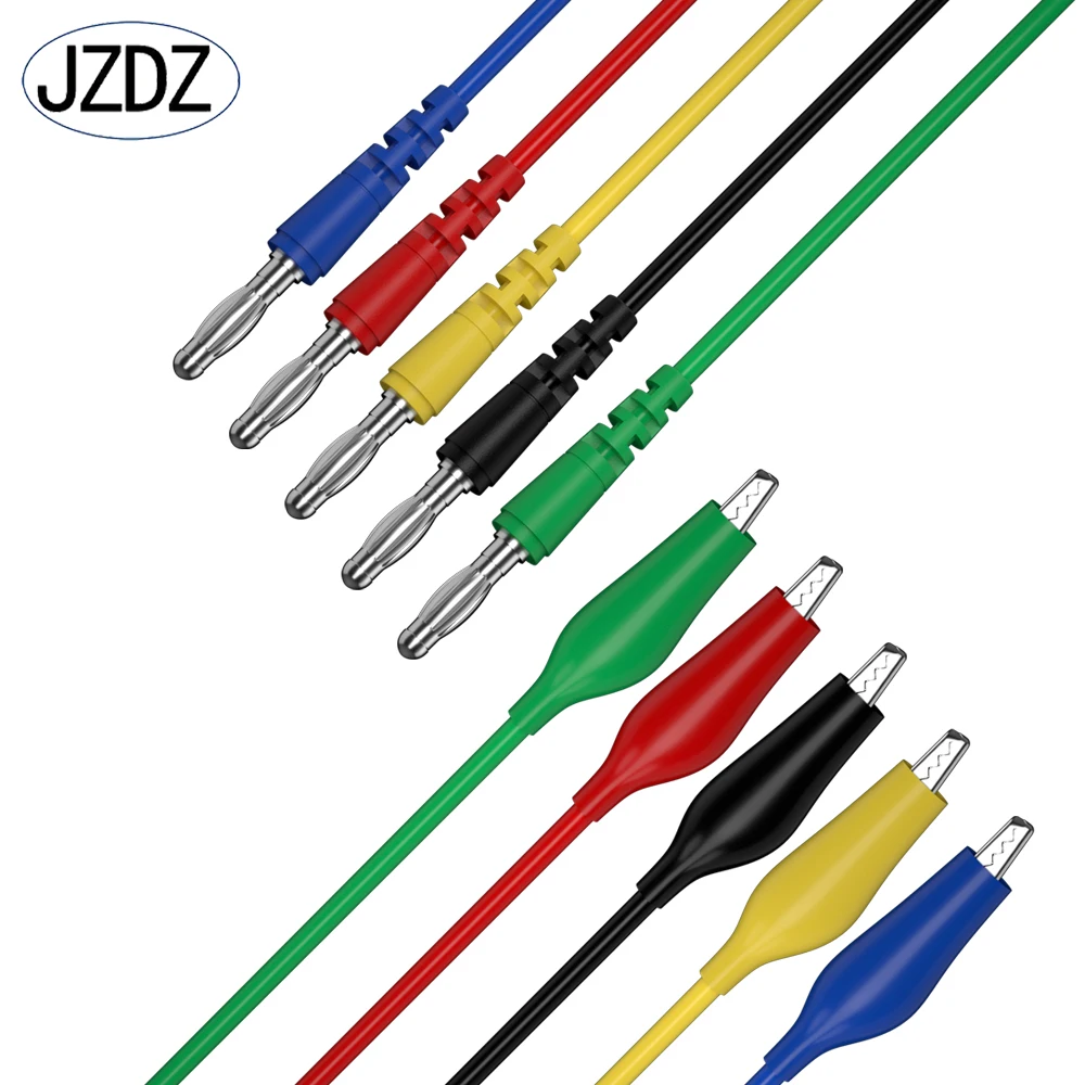 Jzdz kit de chumbo de teste de multímetro, clipes de jacaré para plugue banana de 4mm com clipes de jacaré, acessórios de sonda de teste j.t8007