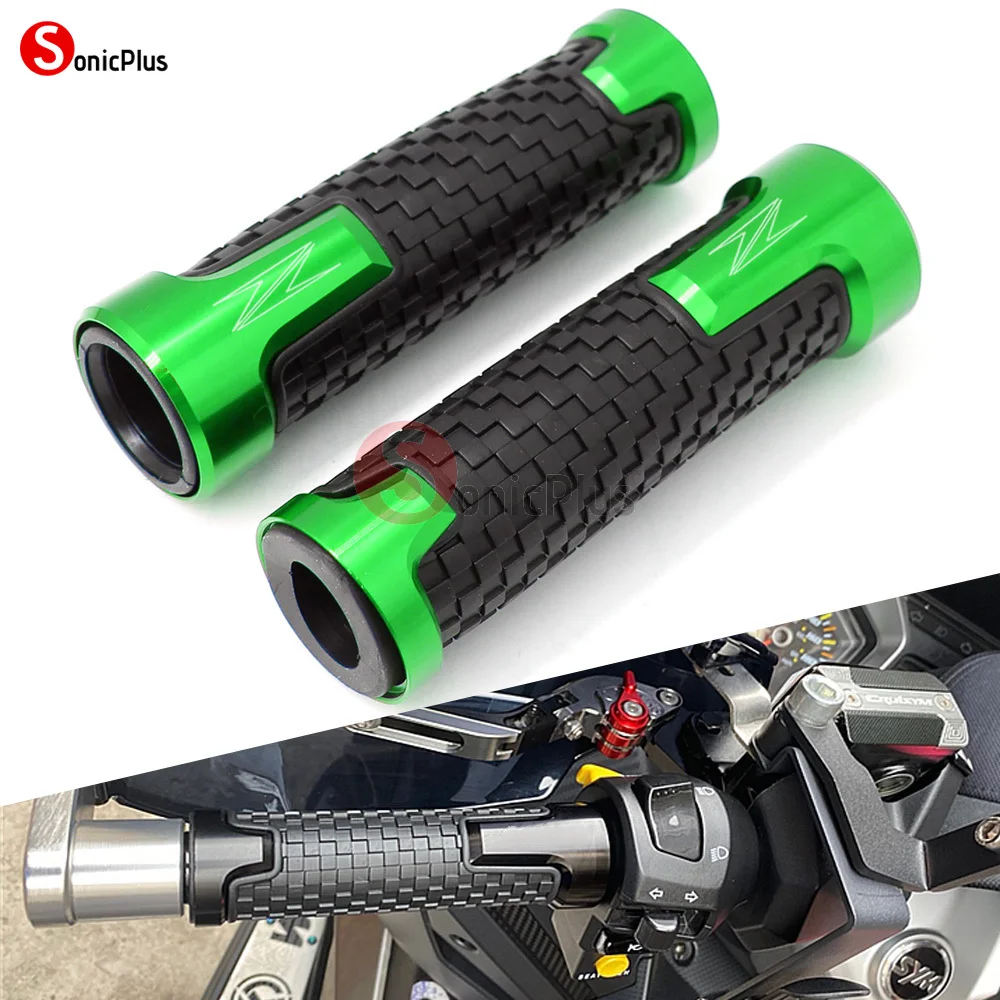 

For Kawasaki Z300 Z400 Z650 Z750 Z800 Z900 RS Z1000 Motorcycle 7/8" 22mm Handlebar Grip CNC Aluminum Handle Grips
