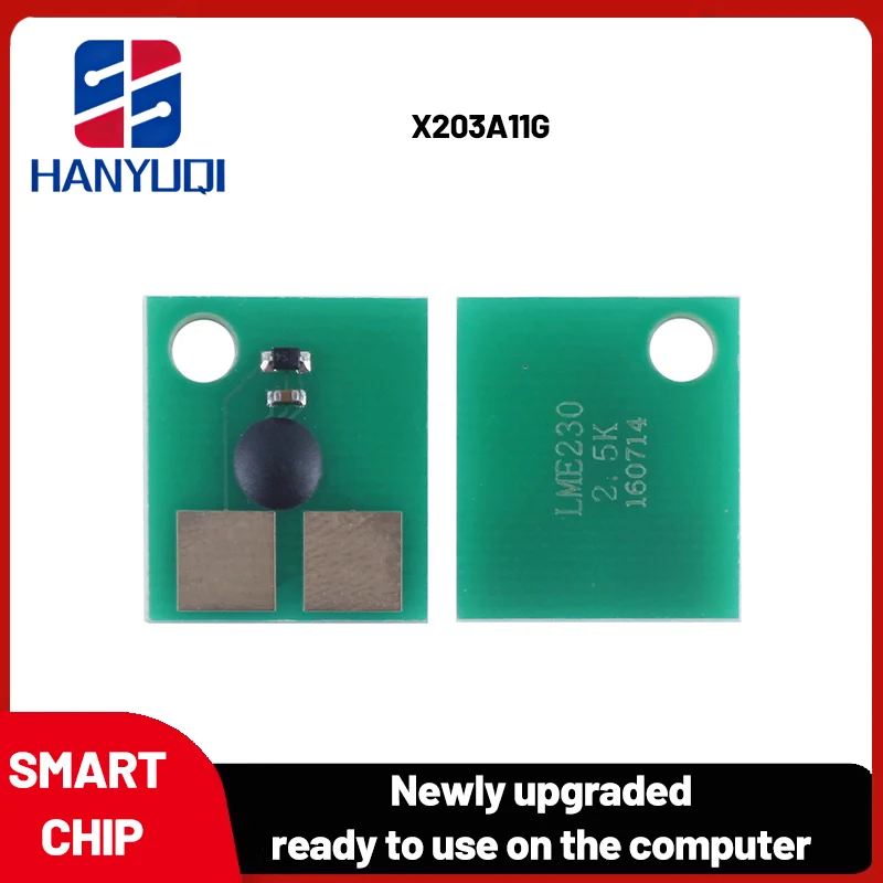 

X203A11G совместим с чипом сброса тонера, подходит для чипа картриджа с чернилами Lexmarks X203 X203N X204 X204N