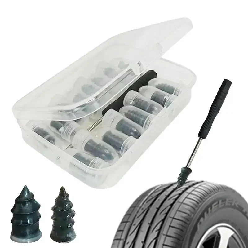 

Car Tyre Repair Rubber Nail Set Universal Tire Screw Tubeless Repair Tools Accessories Kit for Motorcycle Truck