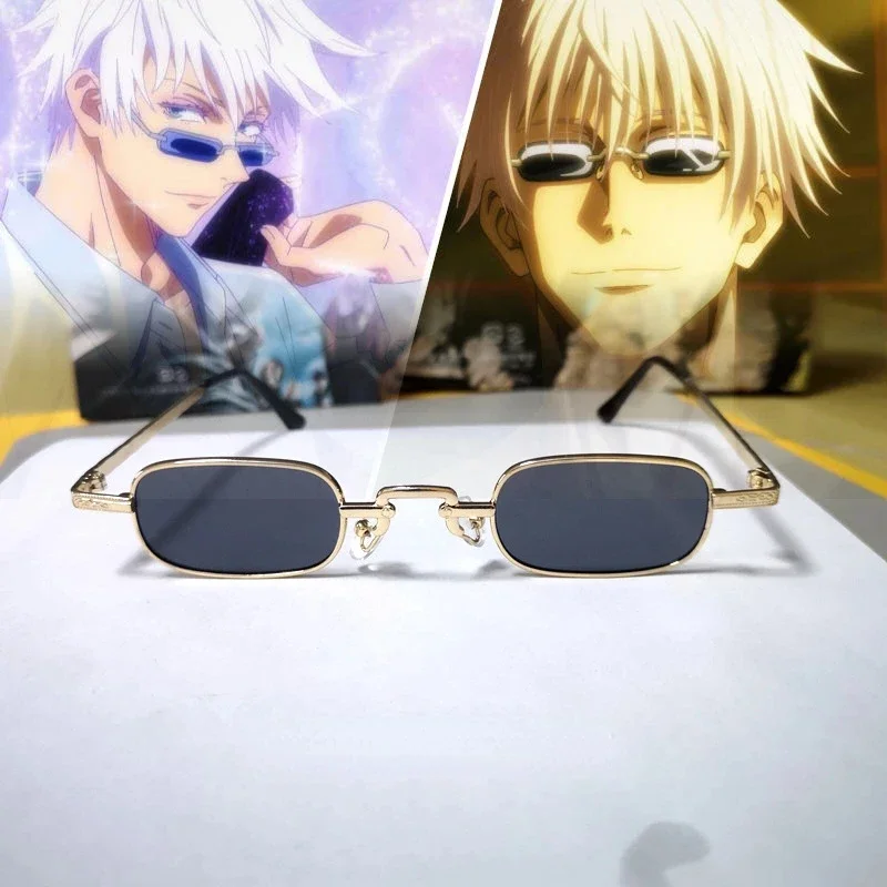 Anime Glasses Jujutsu Kaisen Cosplay Sunglasses Cartoon Gojo Satoru Eyeglasses Prop Women Men Eyewear Accessories