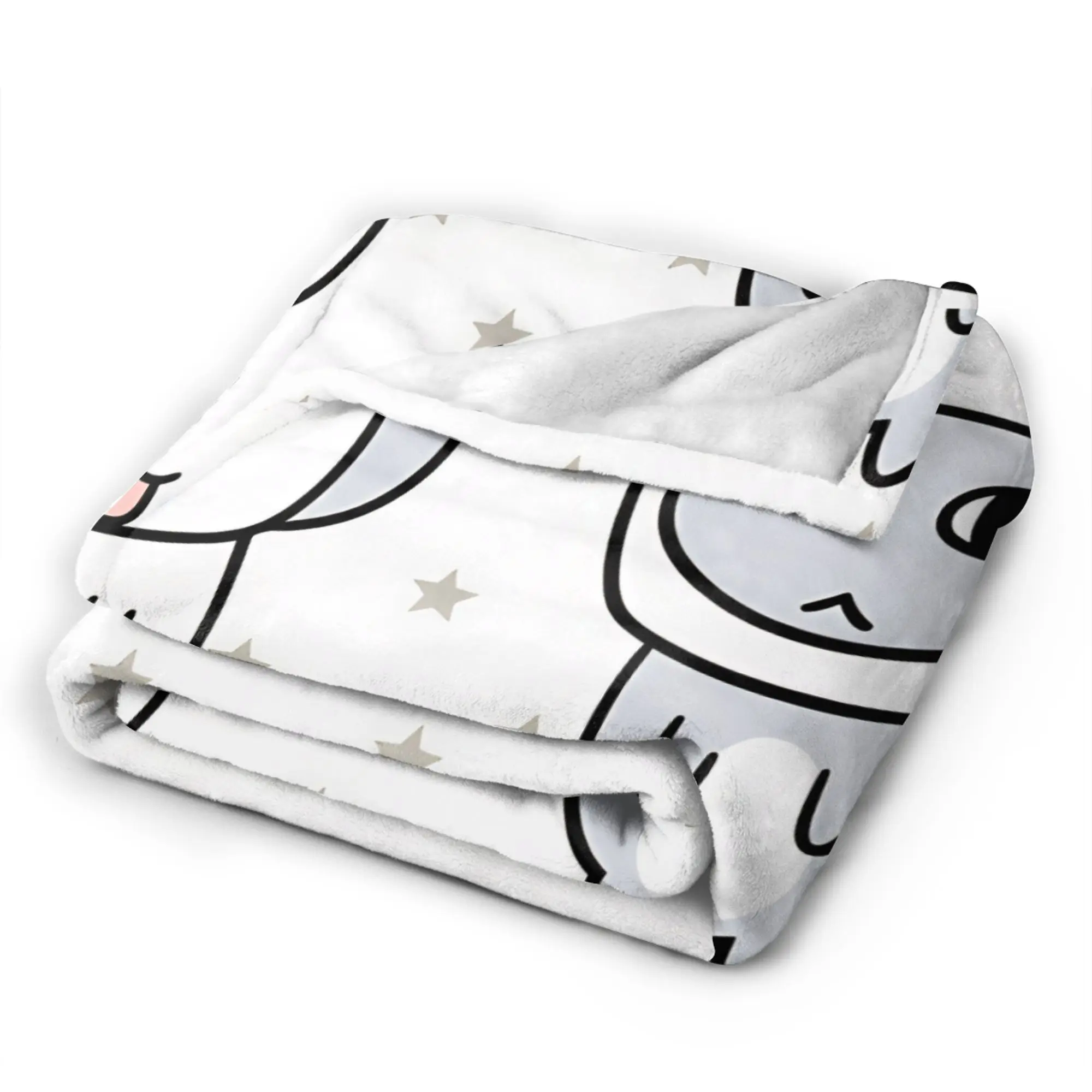 Cute GANADIs Plush Blanket Girls Boys  Flannel Throw Blanket For Bedroom Super Warm Design Quality Bedspread Birthday Gift