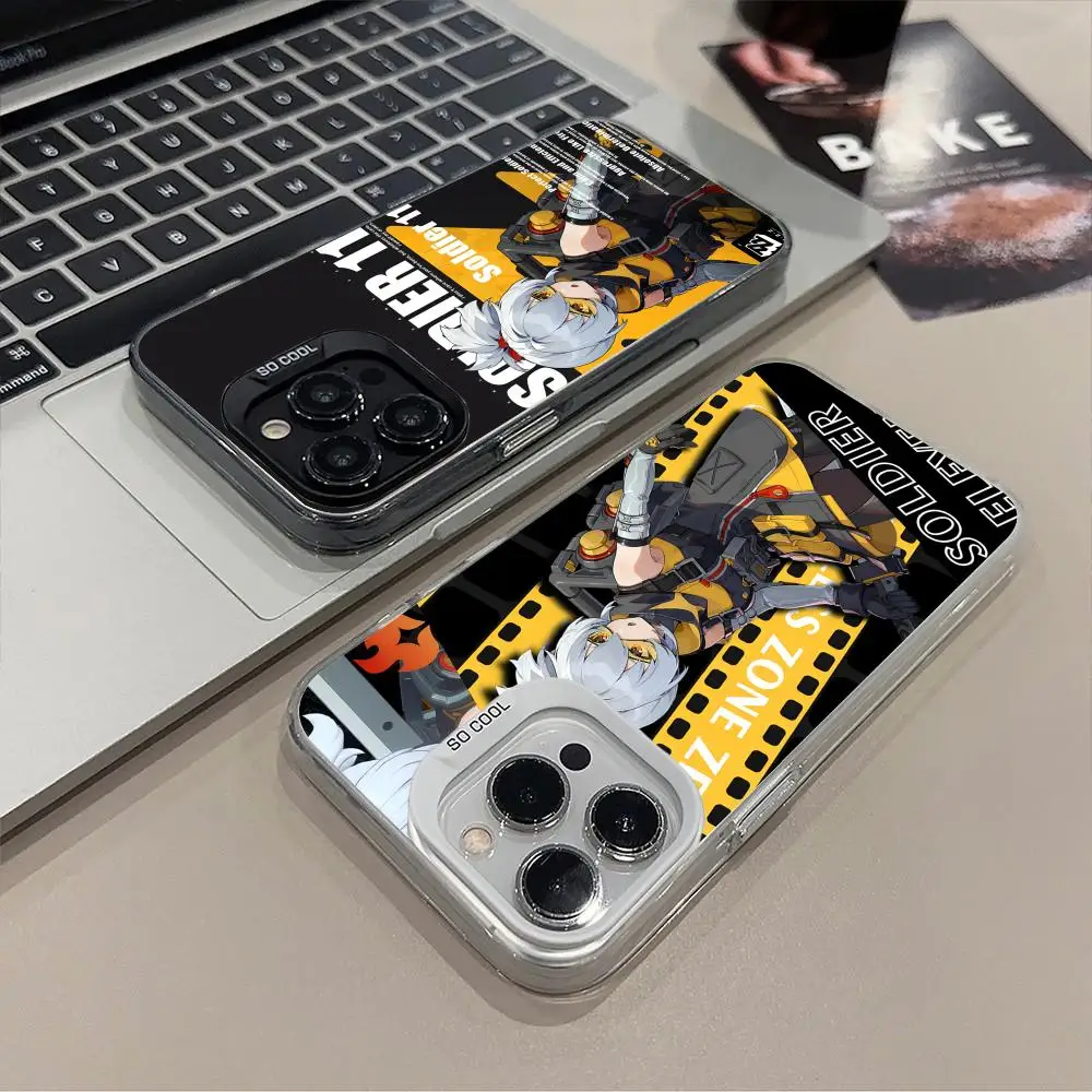 

Чехол для телефона Zenless Zone Zero Soldier Eleven для iPhone 17, 16, 15, 14, 13, 12, 11 X XR XS 8 7 Pro Max Plus, полупрозрачный цветной чехол