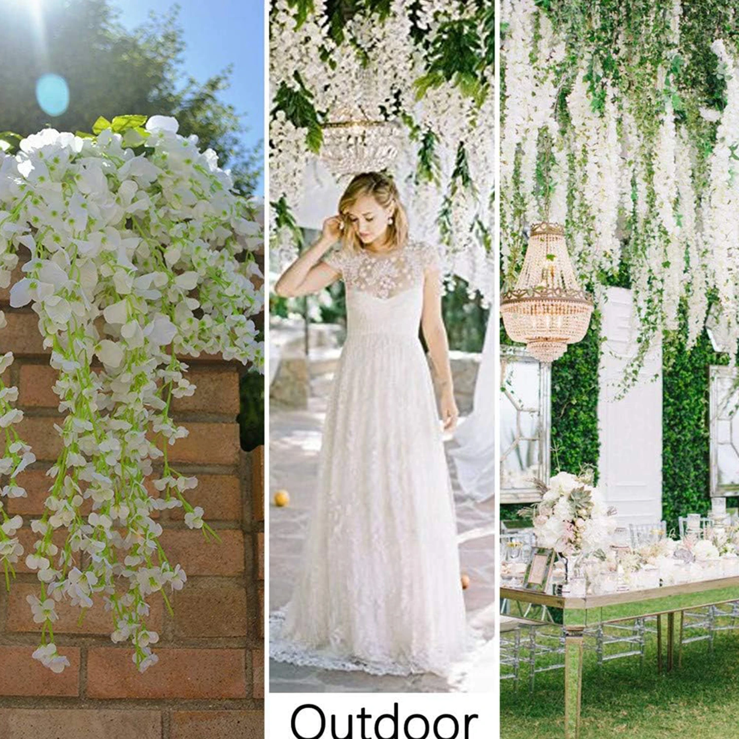 Künstliche Blumen Rattan Home Hochzeit Feier Festival Party Outdoor Garten Wand Girlande DIY Geschenkbox Dekor Zubehör Günstig – Detail 7