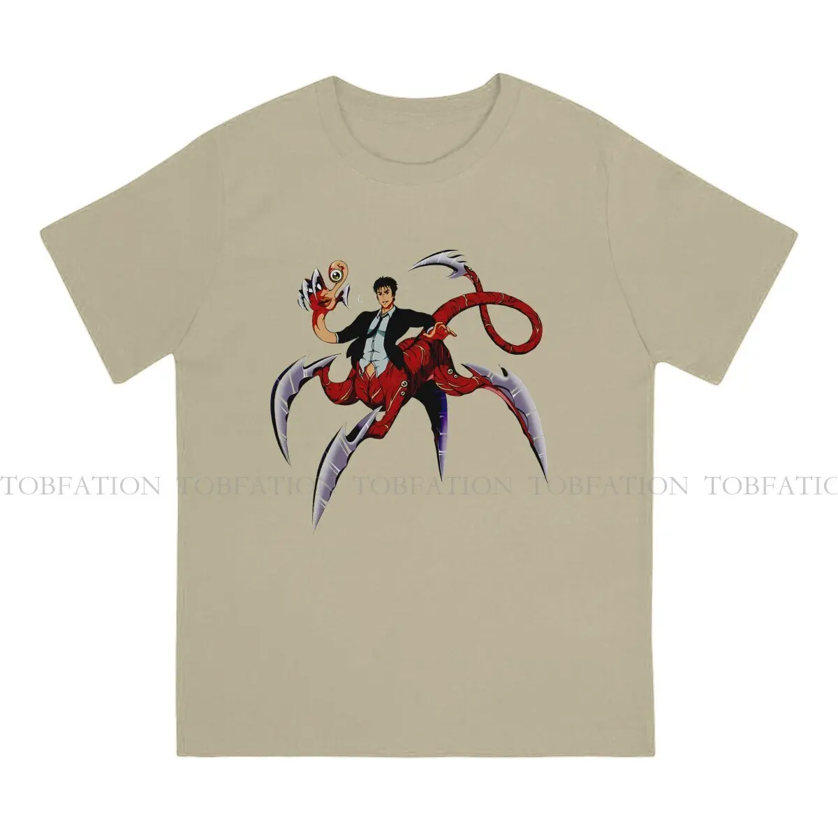 Parasyte Anime TShirt for Men Shinichi Basic Leisure Sweatshirts T Shirt Novelty Fluffy