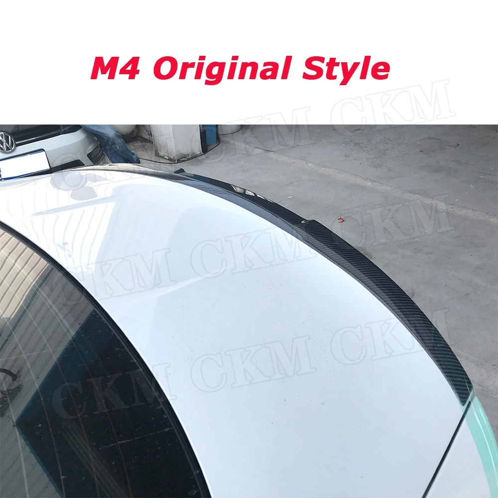 

CKMUUER Carbon fiber Material Rear Lip Spoiler For BMW 4 Series F82 M4 Coupe 2 door 2014 2015 2016 2017 2018 2019