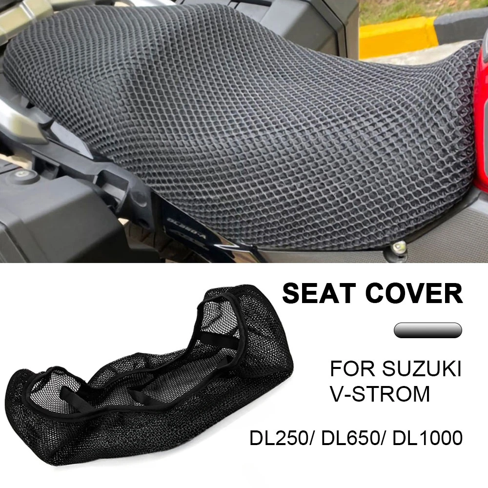 3D Breathable Seat Cover Motorcycle Anti-Slip Cushion Seat Cover For Suzuki V-Strom V Strom DL650 DL1000 DL250 DL 650
