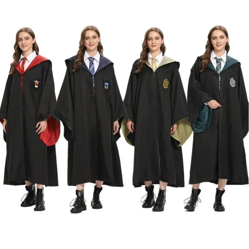 S-XXL Dorosły Harries Cosplay Magiczna Peleryna Szata Potters Hermione Gryffindor Kostium na Halloween, Święta, Studniówkę, Akcesoria, Prezent (yellow / L) — Zdjęcie 2 z 2