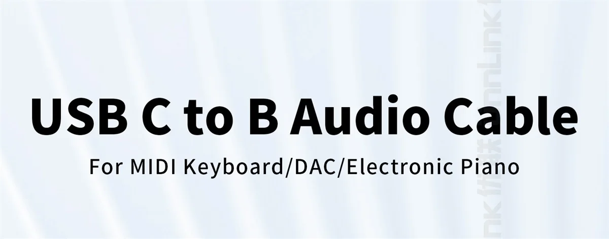Unnlink USB-C zu USB-B Audiokabel für MIDI-Controller Keyboard Elektronisches Klavier Synthesizer Soundkarte DAC DJ-Mixer Controller – Detail 1