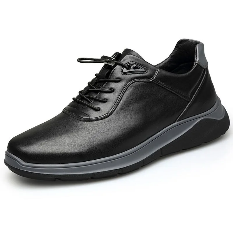 Men Genuine Leather Shoes Hollow Out Hole Breathable Real Cowhide Shoe Sports Walking Athletic Mesh Surface Cow Leather Sneakers