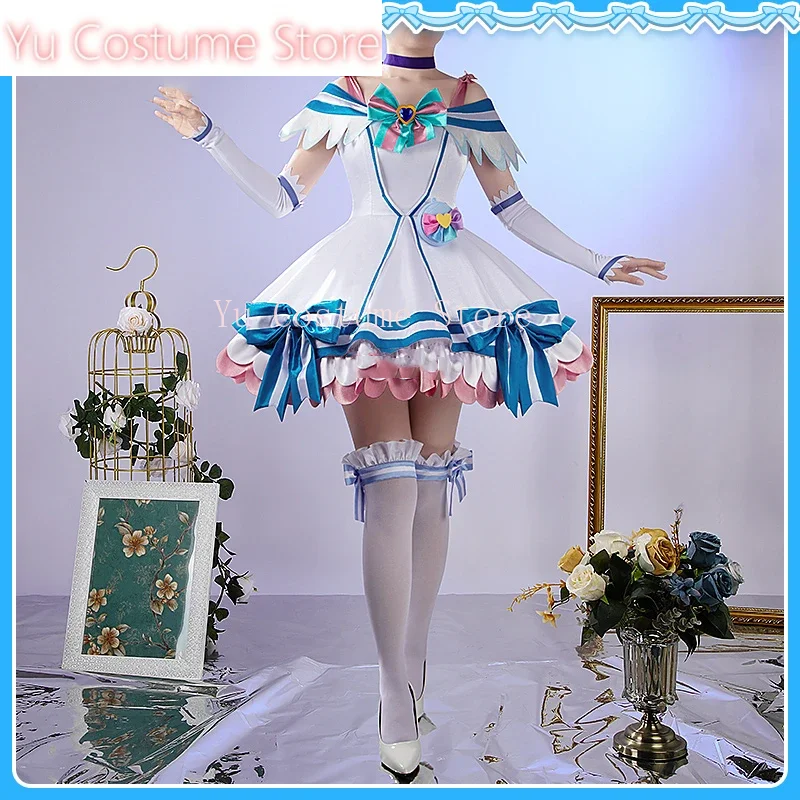 Yu Costume Anime Wonderful Precure! Cure Nyammy Elegant Dress Lovely Uniform Cosplay Costume Halloween Party Role Play Outfit