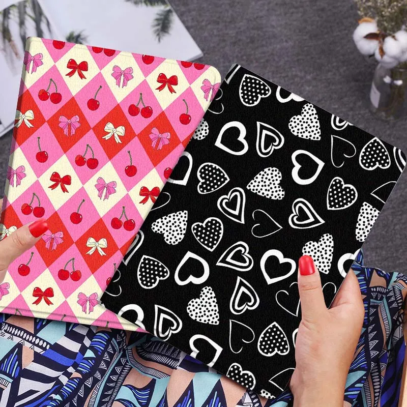 

Cartoon Heart Background Tablet Case For Huawei Honor MatePad MediaPad Air 5 6 7 11 V6 V7 V8 V9 X9 X8 T10 T10s C5e T5 Gift