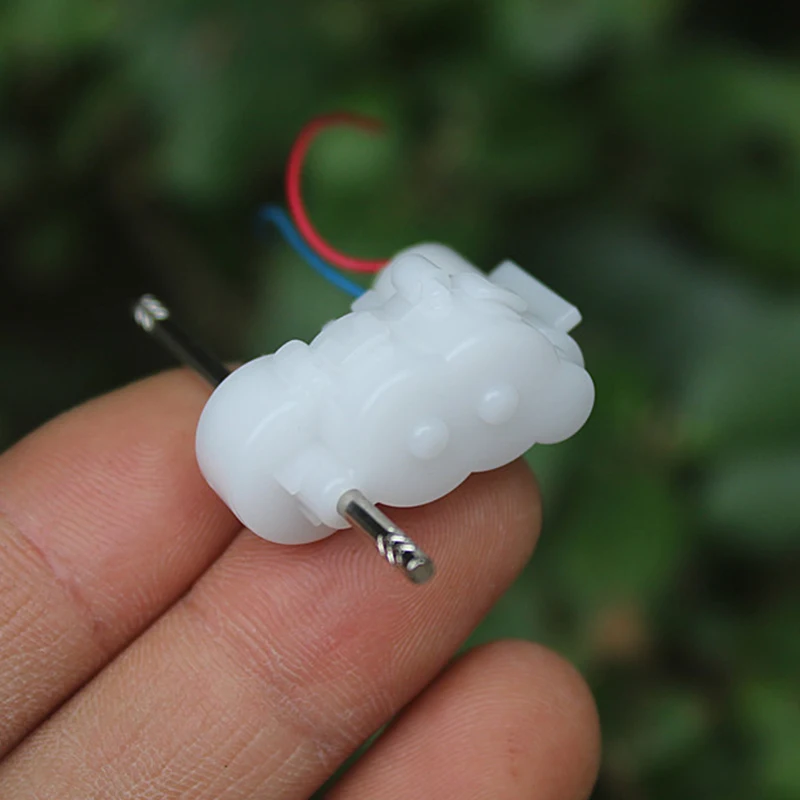 محرك تروس 614 بدون قلب في 390 دورة في الدقيقة: محرك صغير بعمود مزدوج لسيارات لعبة هواية ذاتية الصنع، تيار مستمر 3.7 فولت #2