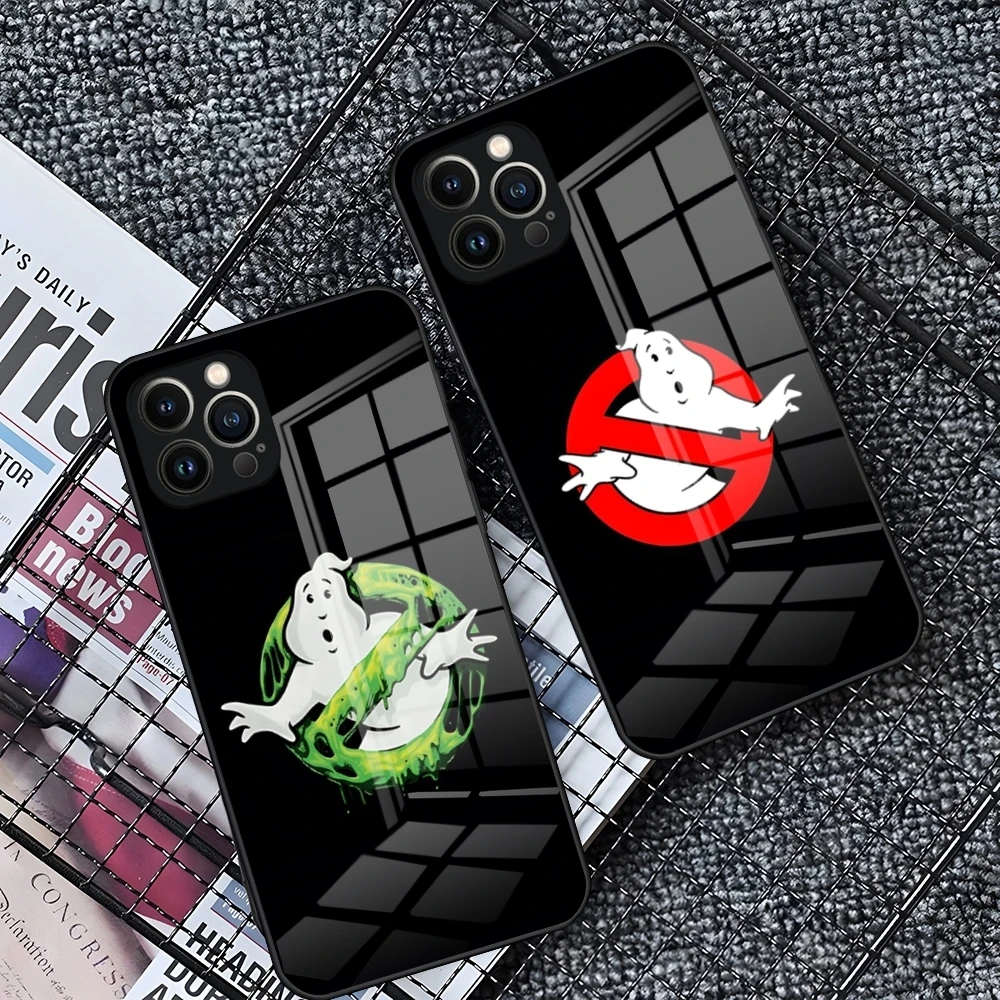 Movie-G-Ghostbusters Phone Case for iPhone  16 15 14 Pro 11 13 12 Mini XS XR Max 6 8 7 Plus SE Glass luxury Design Cove