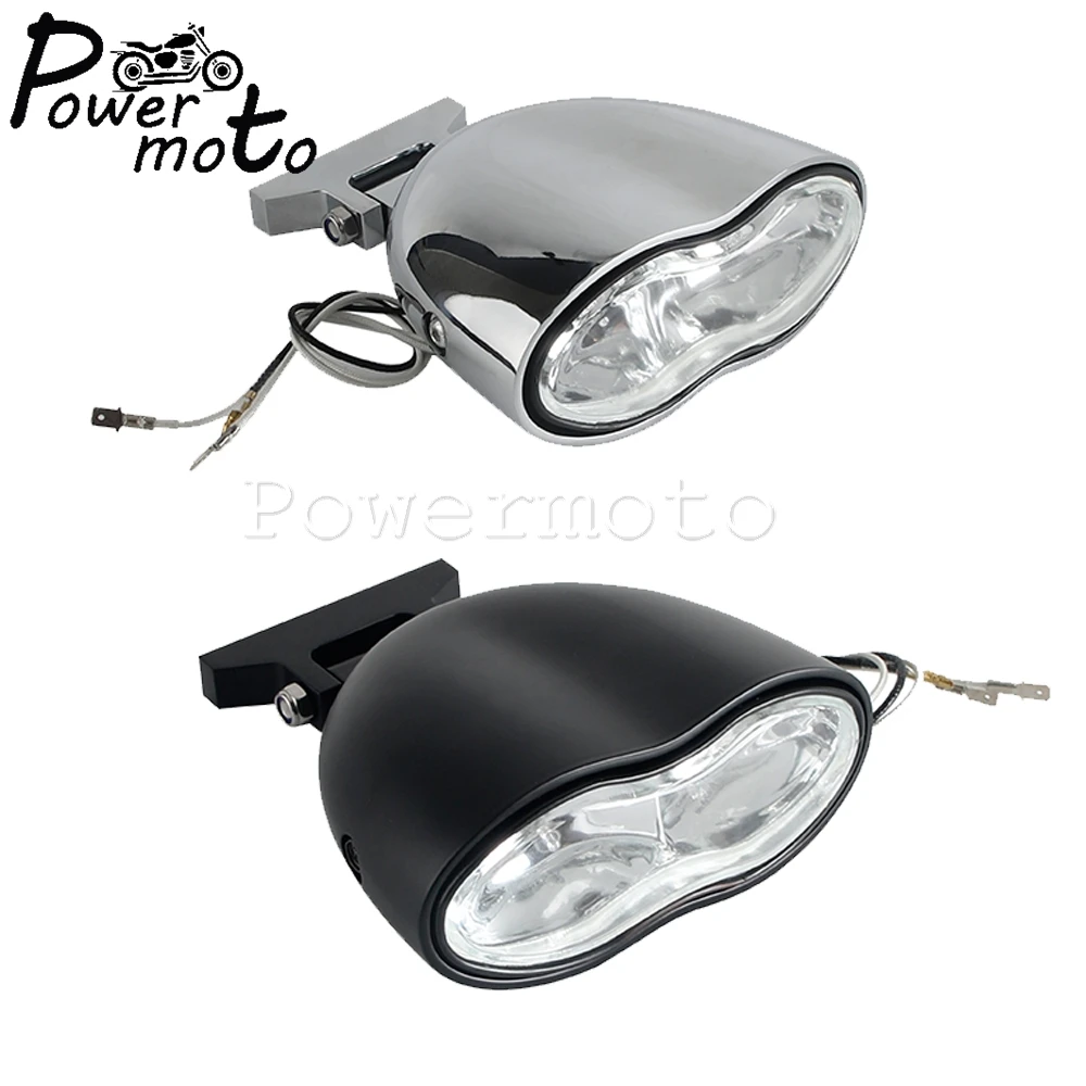 Motorcycle Dual Headlight Bulb Headlamp For Harley Bobber Honda Yamaha Kawasaki Suzuki Victory BMW Moto Vintage Front Head Light view 4