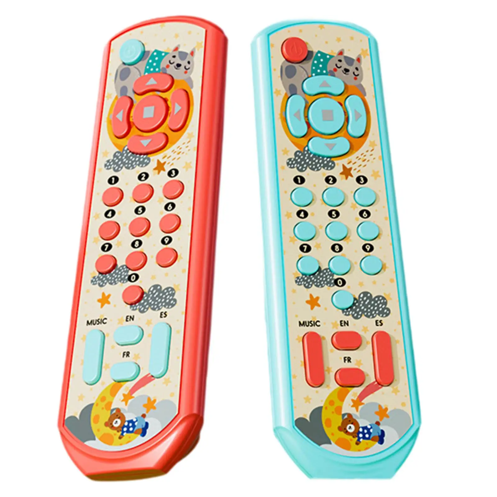 Toddler Remote Toy Learning French English Spanish Musical TV Remote Control Toy for 12 to 18 Months Toddlers Boys Girls Infants