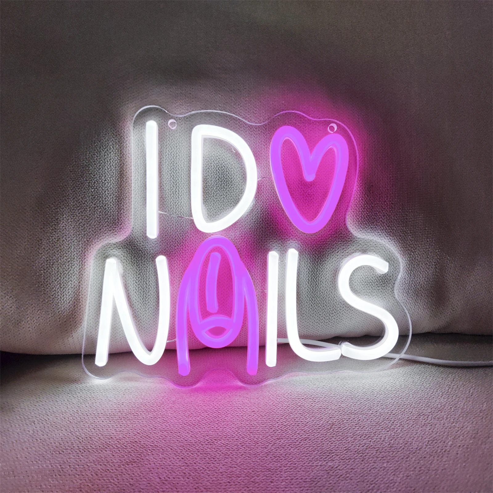 I Do Nails Lampada al neon Negozio di manicure a LED Luci al neon Appeso a parete USB Decorazione per unghie Luce Insegna aziendale Lampada al neon a LED