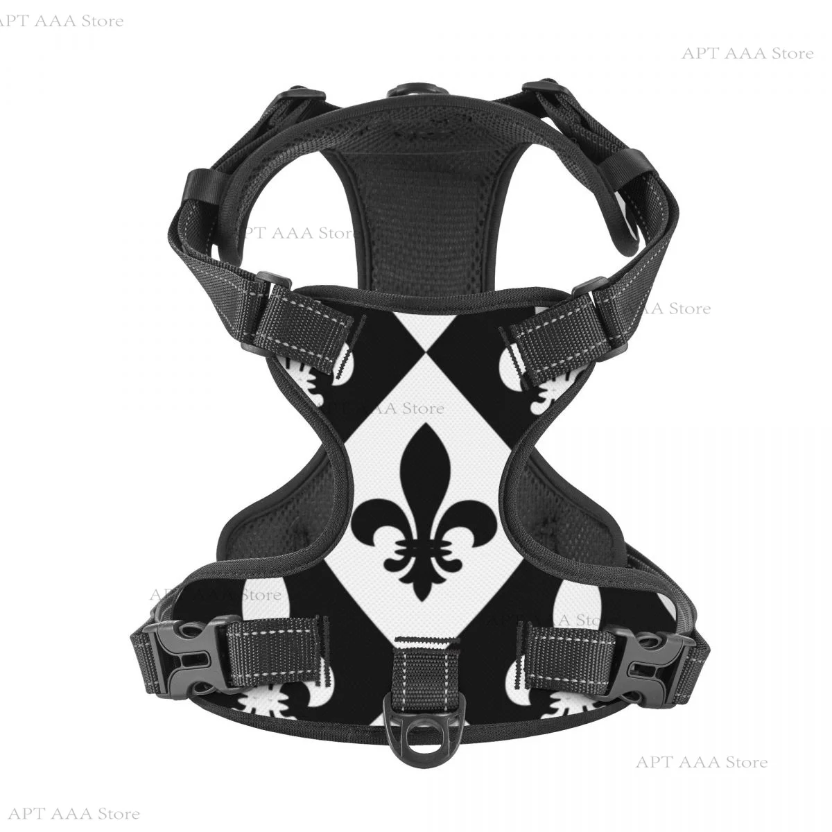 

Fleur De Lis Pet Cat and Dog Harness Soft Mesh Fabric Inside Adjustable Reflection Harness