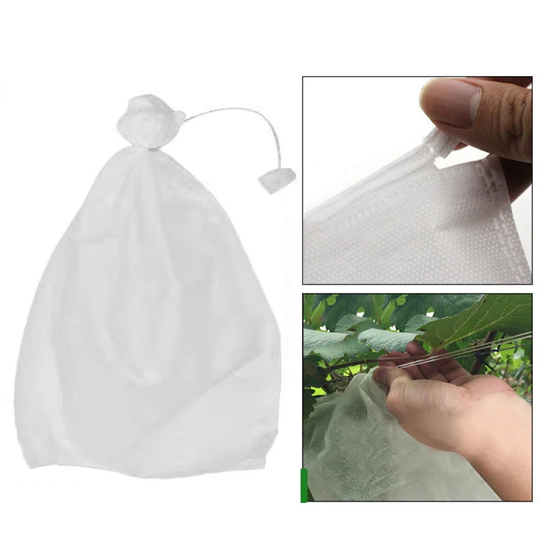 100Pcs Garden Grapes Fruit Protection Bags Cover Plant Nursery Bag Pest Control Anti-Pird Non-Woven Fabric Bag Gardening Protect