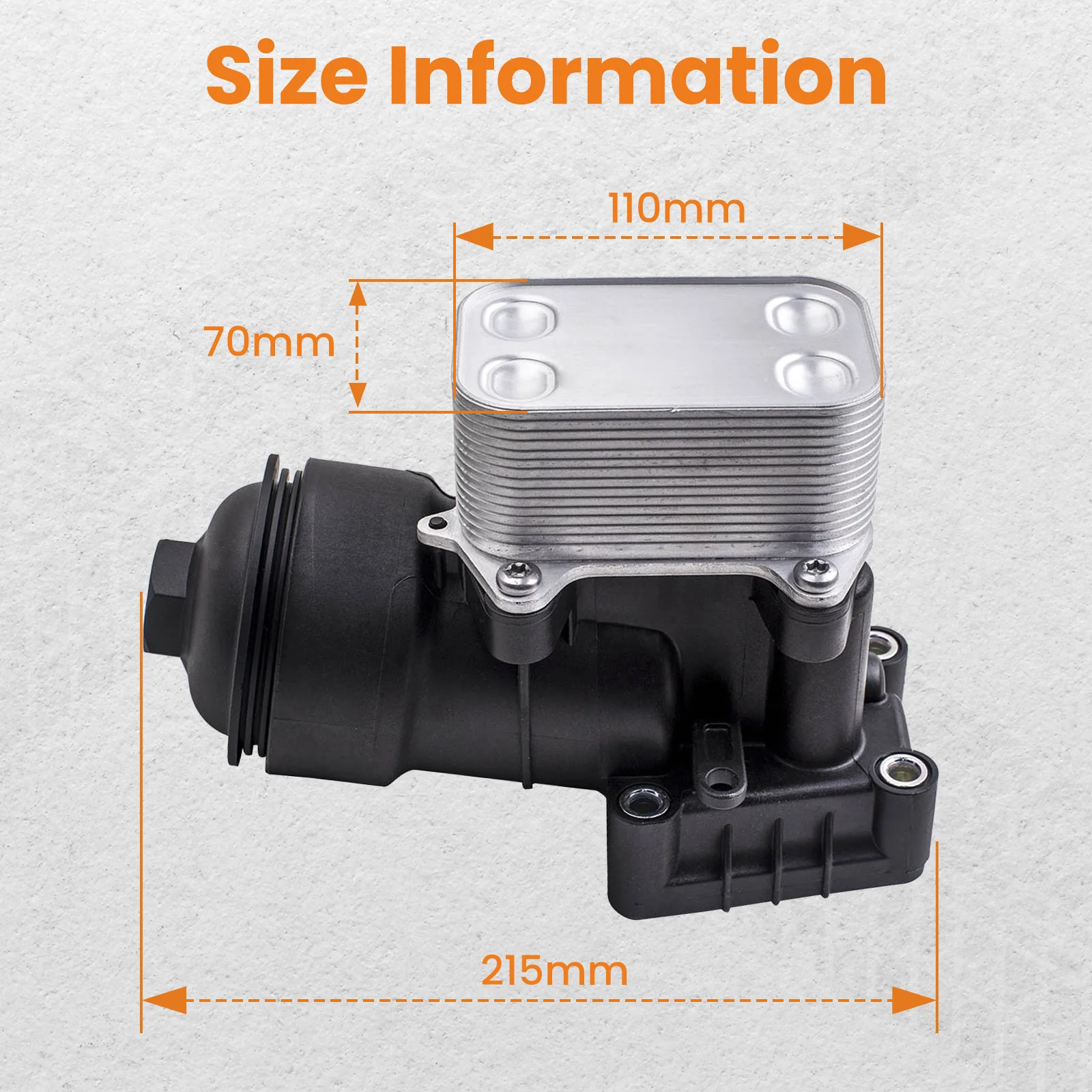 Oil Cooler Housing+Radiator Cap Gasket for VW Crafter 30-50 2011-201603L115389G 03L115389B 03L115389C  03L115389 G