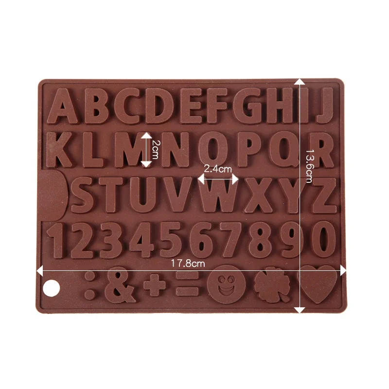 Silicone 26 Letter Number Chocolate Baking Molds DIY Cake Decoration Candy Jelly Fondant Cookies Molds Kitchen Tools Accessories