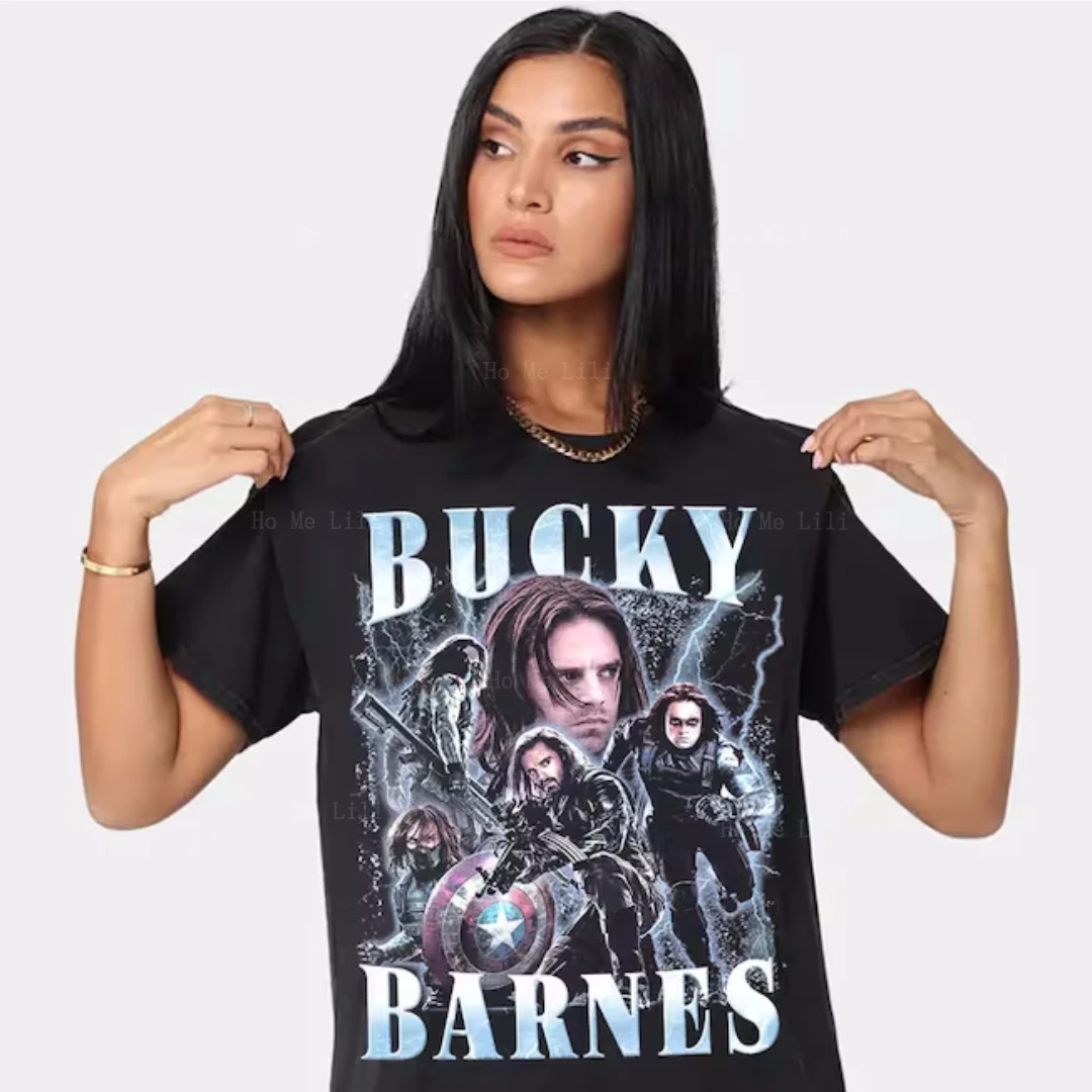 Bucky Barnes Winter Soldier Short Sleeve Sebastian Stan The Falcon And Winter Soldier Homage T-Shirt