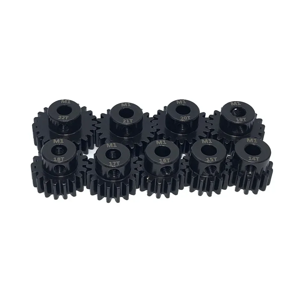 Hoge Kwaliteit 11 T-30 T Materiaal Gehard M1 5mm As Metalen Rondsel Motor Gear voor 1/8 RC Buggy truggy Monster truck