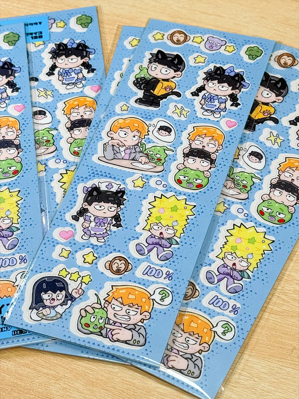 Anime Mob Psycho 100 Mobu Saiko Hyaku Cosplay Kohis Stickers Cartoon Decals Crystal Sticker Paster Tags Bauble Xmas Gift