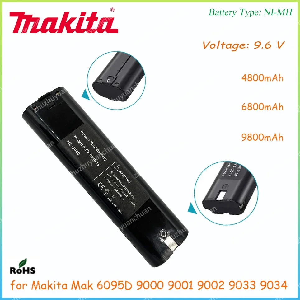 

Makita 9.6V 6.8Ah NI-MH Battery for Makita 9000 9002 9033, 6095D 6096D 6093D 6012HD DA391D 5090D 4390D 5090D 8402VD ML902