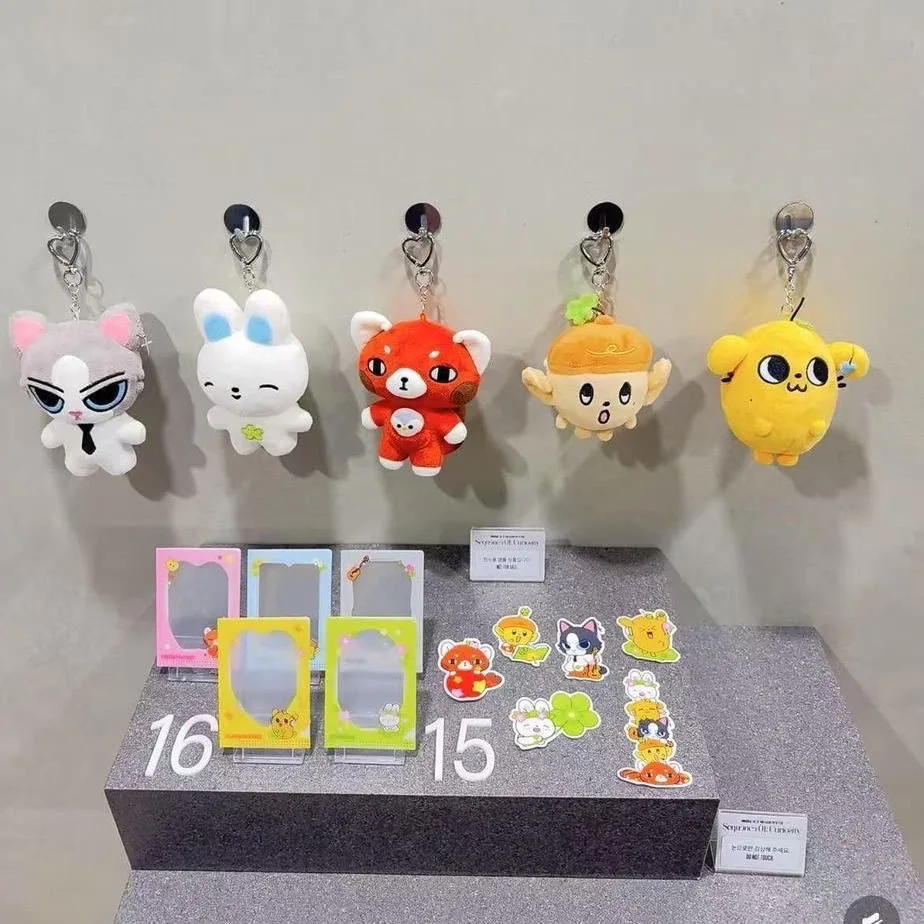 12cm Plüsch-Schlüsselanhänger AND2BLE Zhanghao RICKY HAN YUJIN Fans POP UP 3D Cartoon PP Baumwolle Weich Geprägtes Plüschtier Fans Taschenanhänger