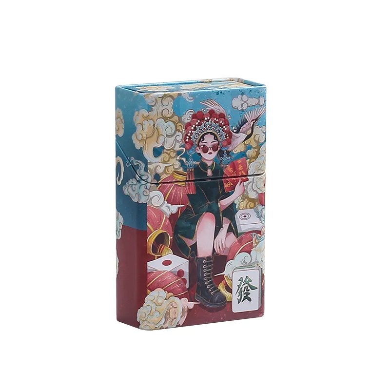 Metal Cigarette Box Hand-rolled Cigarette Case 20 pieces of Loose Soft Pack Cigarette Tobacco Box Set