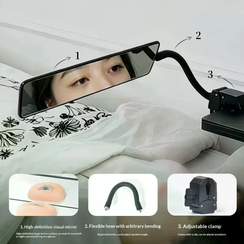 1Pcs Long Strip Eyelash Extension Inspection Mirror With HD Anti Fog Surface For Professional Lash Grafting Services