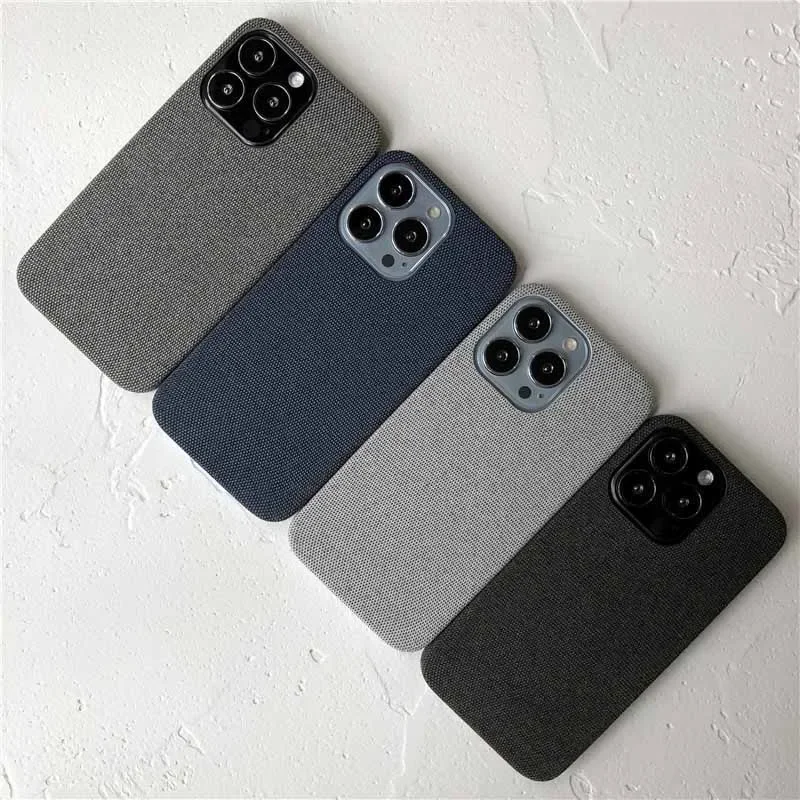 Ultra thin Non slip cotton linen fabric Texture Phone Cases For iPhone 16 15 14 13 12 11 Pro Max XS MAX XR X 14 Plus Soft Cover