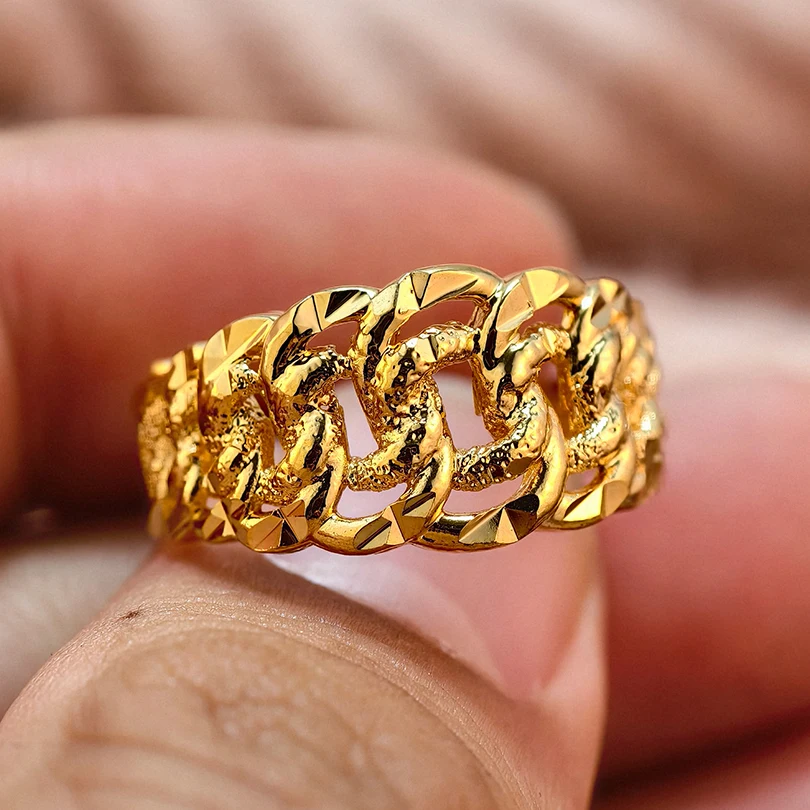 Africa Jewelry Free size Indian Ring African Gold Color Rings For Man Women Wedding Ring Gifts