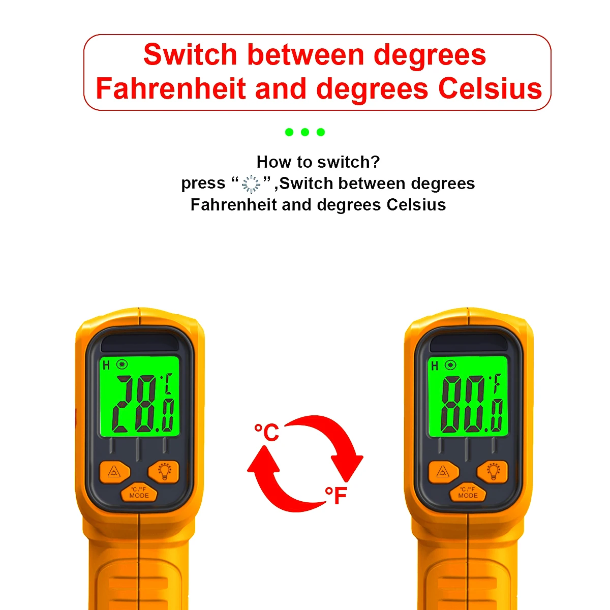 ميزان الحرارة بالأشعة تحت الحمراء عدم الاتصال ميزان حرارة الطعام بندقية ميزان الحرارة المنزلية الرقمية لأدوات الطبخ المطبخ 530 ℃ #4