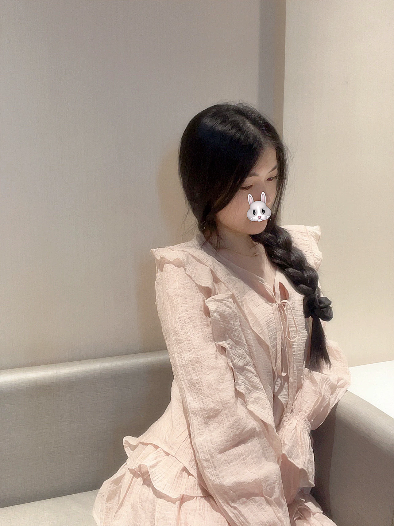 

Cicigirl Gentle Sweet Heart Texture Long Sve irt Elastic Waist Slimming Midi Skirt Set Women's Soft Sle Loose Fit irt